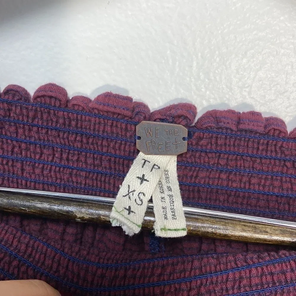 Free People | We The Free Lexington Off Shoulder Tee Red Sz XS - Picture 5 of 7